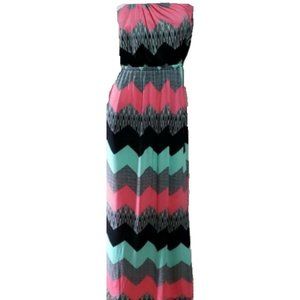Ladies Strapless Maxi Dress